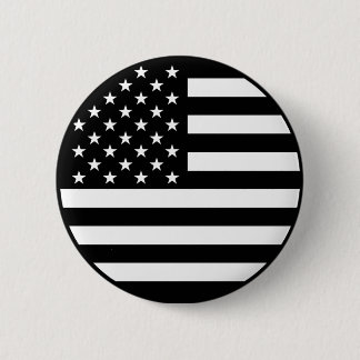 Black American Flagga Button Knapp