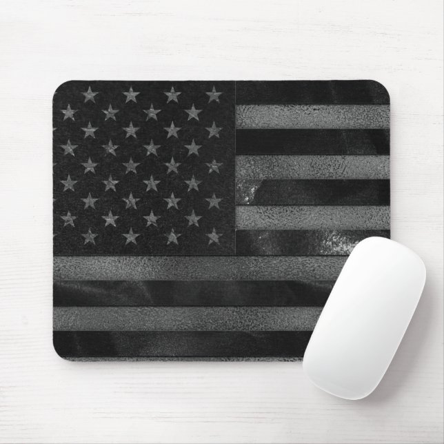 Black American Flagga Musmatta (Med mus)