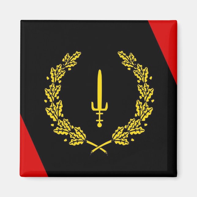 Black American Heritage Flagga Magnet (Framsidan)