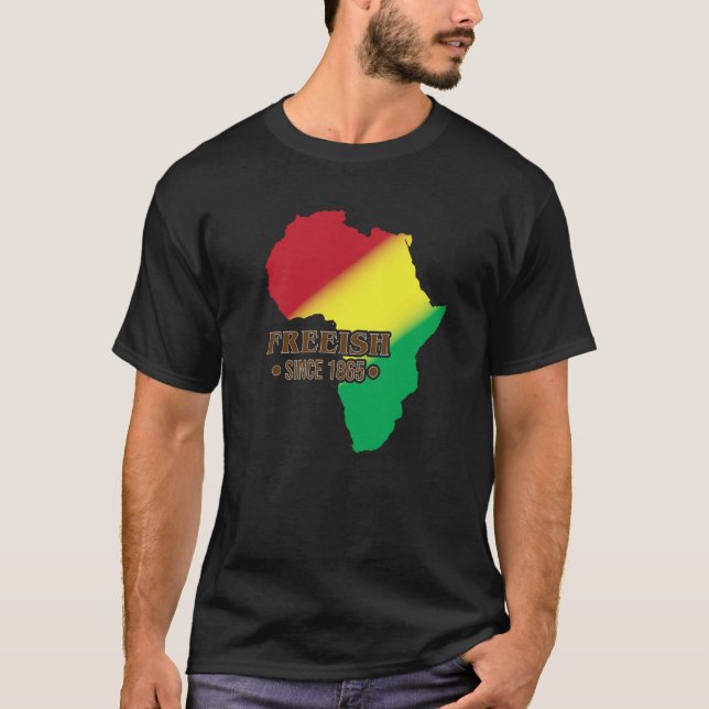 Black American History June Freeish 1865 African T Shirt (Framsida)