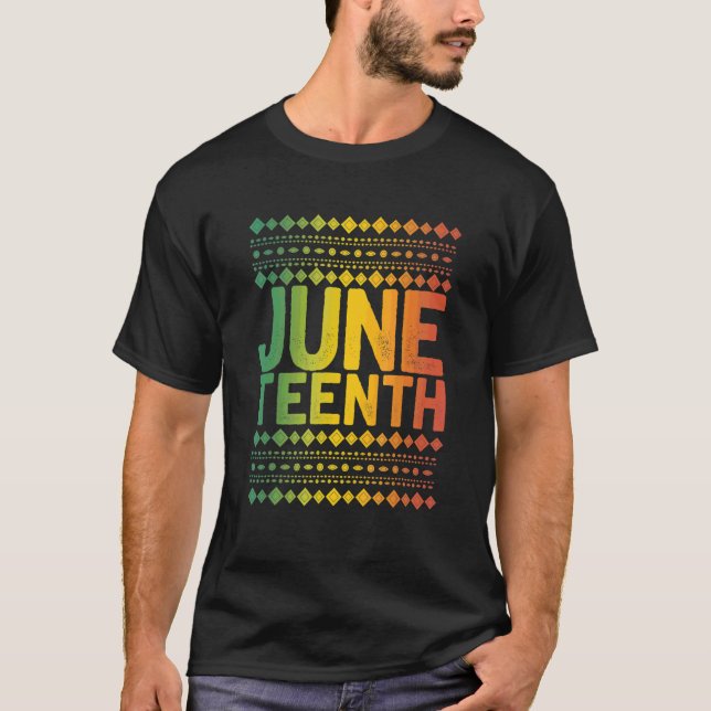Black Americans Black History Afro American Junete T Shirt (Framsida)