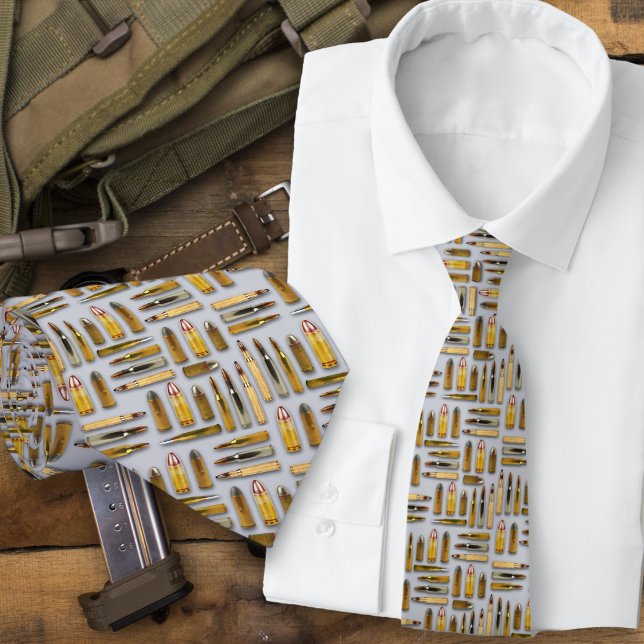 Black Ammo Bullets Cartridges Mönster Tie Slips (Skapare uppladdad)