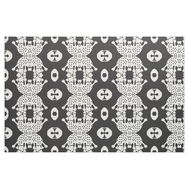 Black Amoeba Monster Fabric Tyg (Fat Quarter)