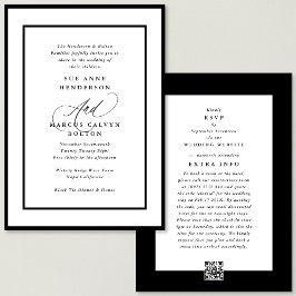 Black Ampersand allt i en OSA DETAILS Bröllop Inbjudningar