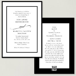 Black Ampersand allt i en OSA DETAILS Bröllop Inbjudningar