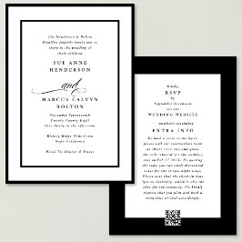 Black Ampersand allt i en OSA DETAILS Bröllop Inbjudningar