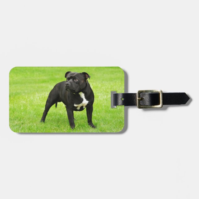Black Amstaff Bagagebricka (Horisontell Framsida)