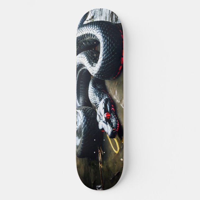 Black Anaconda Deck Mini Skateboard Bräda 18,5 Cm (Framsida)