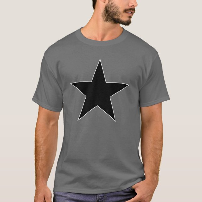 Black Anarchy Star (klassisch) Tee Shirt (Framsida)