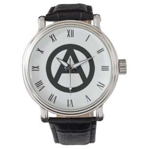 BLACK Anarchy-symbol Armbandsur