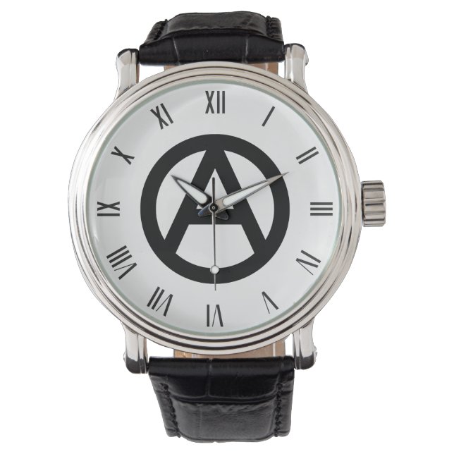 BLACK Anarchy-symbol Armbandsur (Framsida)