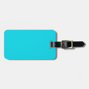 Black and Aqua Blue Luggage Tag Bagagebricka