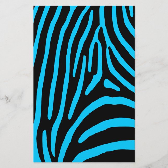 Black and Aqua Zebra ränder (Framsida)