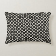 Black and Beige Accent Pillow