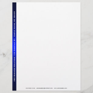 Black and Blue Business Letterhead Brevhuvud