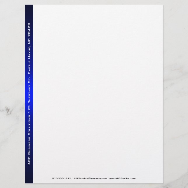 Black and Blue Business Letterhead Brevhuvud (Framsida)