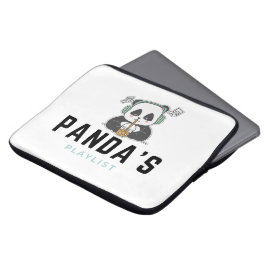 Black and Blue Cute Pandas spellista Laptop sleeve