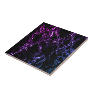 Black and Blue Lila Marble Stone Ceramic Tile Kakelplatta