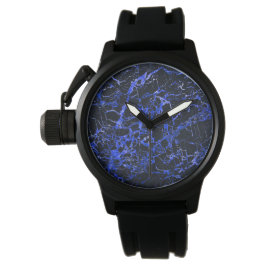 Black and Blue Marble Armbandsur