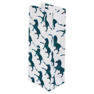 Black and Blue Silhouette Zebra