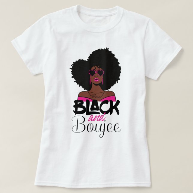 Black and Boujee African American Woman Tröja (Design framsida)