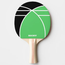 Black and Bright Green Personalized Pingisracket