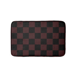 Black and Brown Checkered Bath Mat Badrumsmatta