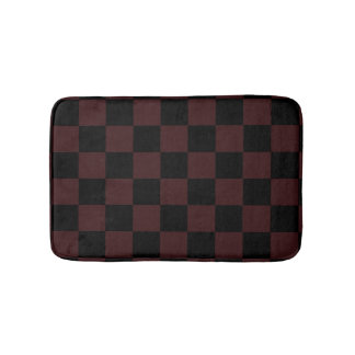 Black and Brown Checkered Bath Mat Badrumsmatta