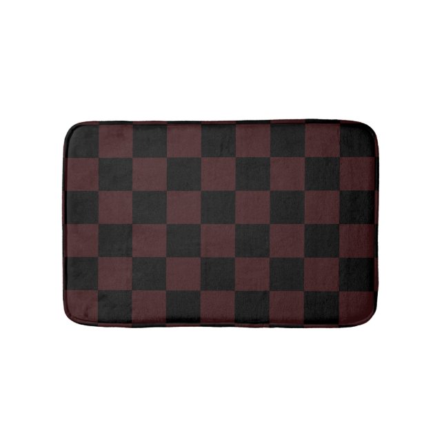Black and Brown Checkered Bath Mat Badrumsmatta (Framsidan)