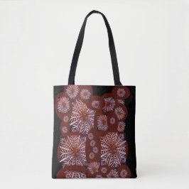 Black and Burgundy Tote Tygkasse