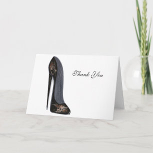 Black and Copper Stiletto Shoe Art Gifts Tack Kort