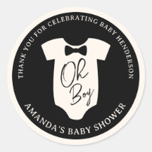 Black and Cream Bow Tie Baby Shower