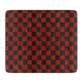 Black and Deep red checkerboard pattern