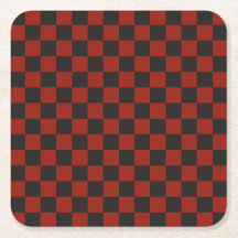 Black and Deep red checkerboard pattern