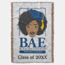 Black and Educated Master's Personlig Class Filt