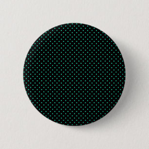 Black and Emerald Grönt Small Polka dots Mönster Knapp