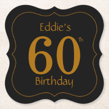 Black and Gold 60th Birthday Party 