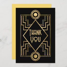 Black and Gold Art Deco Photo Tack Kort