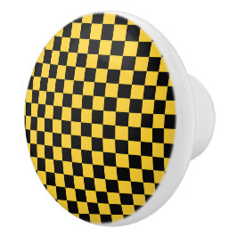 Black and gold checkerboard pattern knopp
