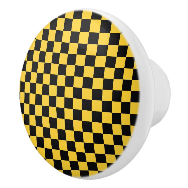 Black and gold checkerboard pattern knopp (Höger)