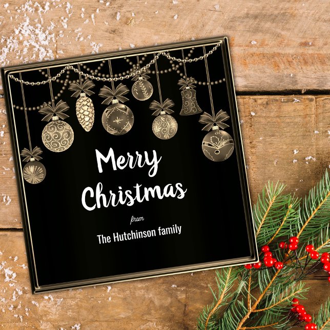 Black and Gold Elegance Christmas Card (Black and Gold Elegance Christmas Card by the Olde Christmas Shoppe)