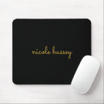 Black and Gold Script  | Stylish Monogram Modern Musmatta<br><div class="desc">A simple stylish custom monogram design in an casual handwritten in striking monochrome Black. The monogram can easily be personalized to make a design as unique as you are! The perfect trendy gift or accessory for any occasion.</div>