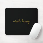 Black and Gold Script  | Stylish Monogram Modern Musmatta<br><div class="desc">A simple stylish custom monogram design in an casual handwritten in striking monochrome Black. The monogram can easily be personalized to make a design as unique as you are! The perfect trendy gift or accessory for any occasion.</div>