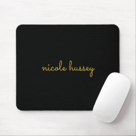 Black and Gold Script  | Stylish Monogram Modern Musmatta