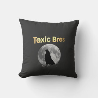 Black and Gold Toxic Bro's pillow Kudde