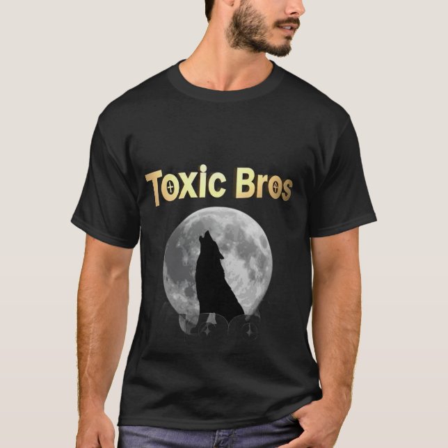 Black and Gold Toxic Bro's T-shirt (Framsida)