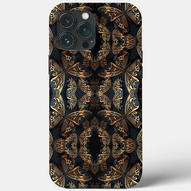 Black and Golden Butterfly Seamless Pattren (Baksida)