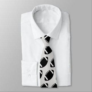 Black and Grått Football Neck Tie Slips