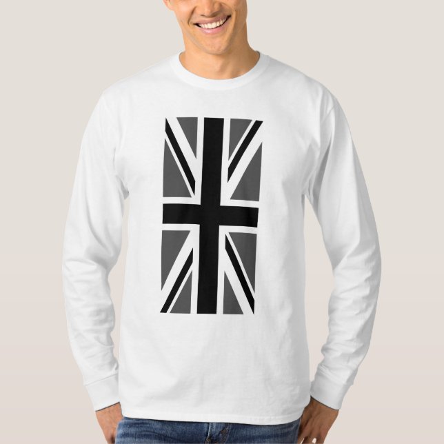 Black and Grått Union Jack Tee (Framsida)