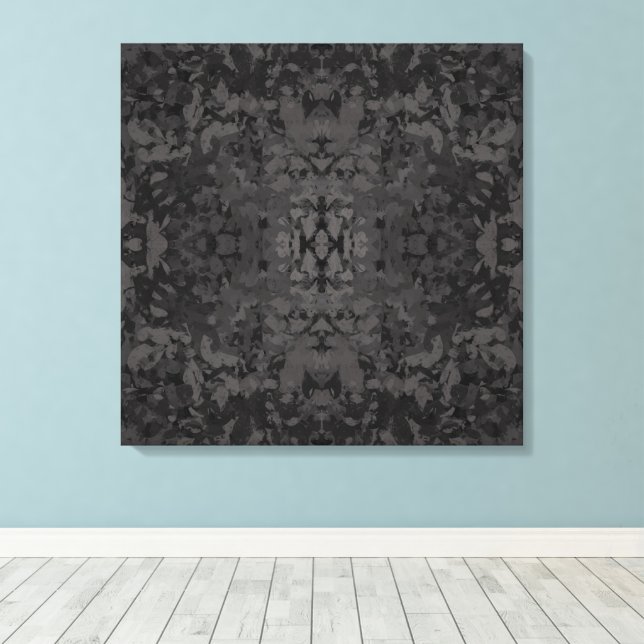 Black And Gray Abstract Graphic Art Design Canvastryck (Insitu (trägolv))